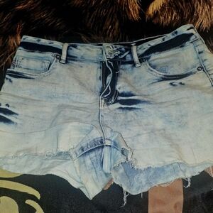 Vigoss Light Blue Distressed Jean Shorts